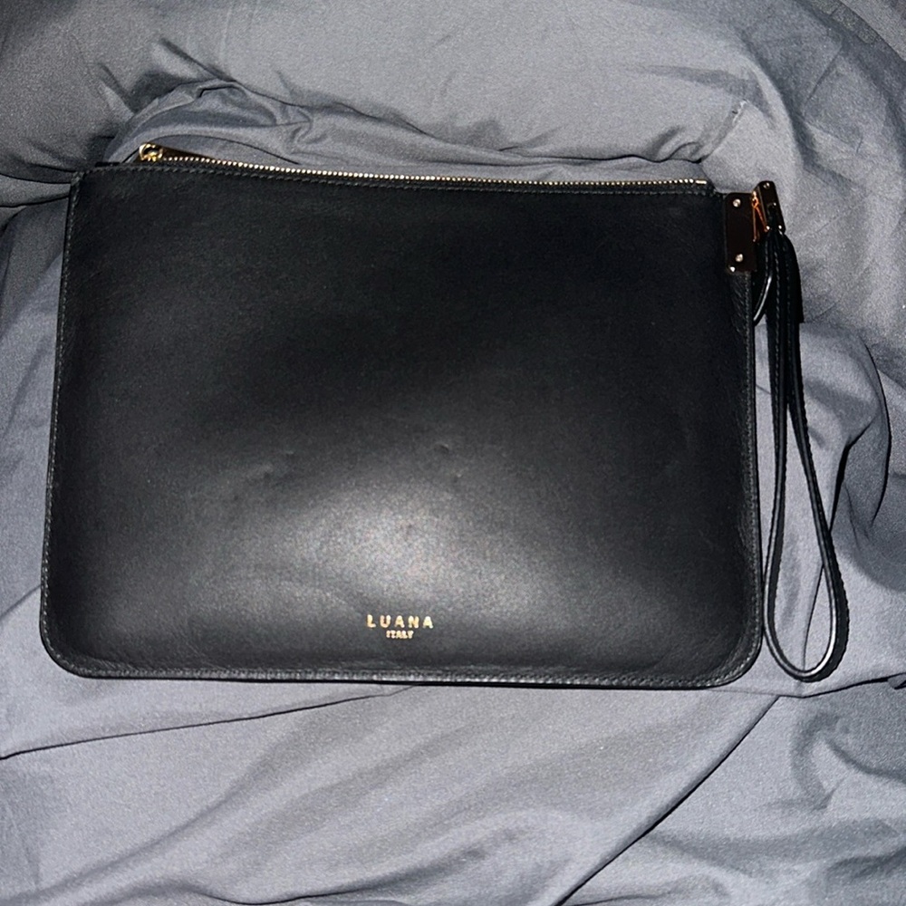 Luana Italian Leather Wristlet Bag